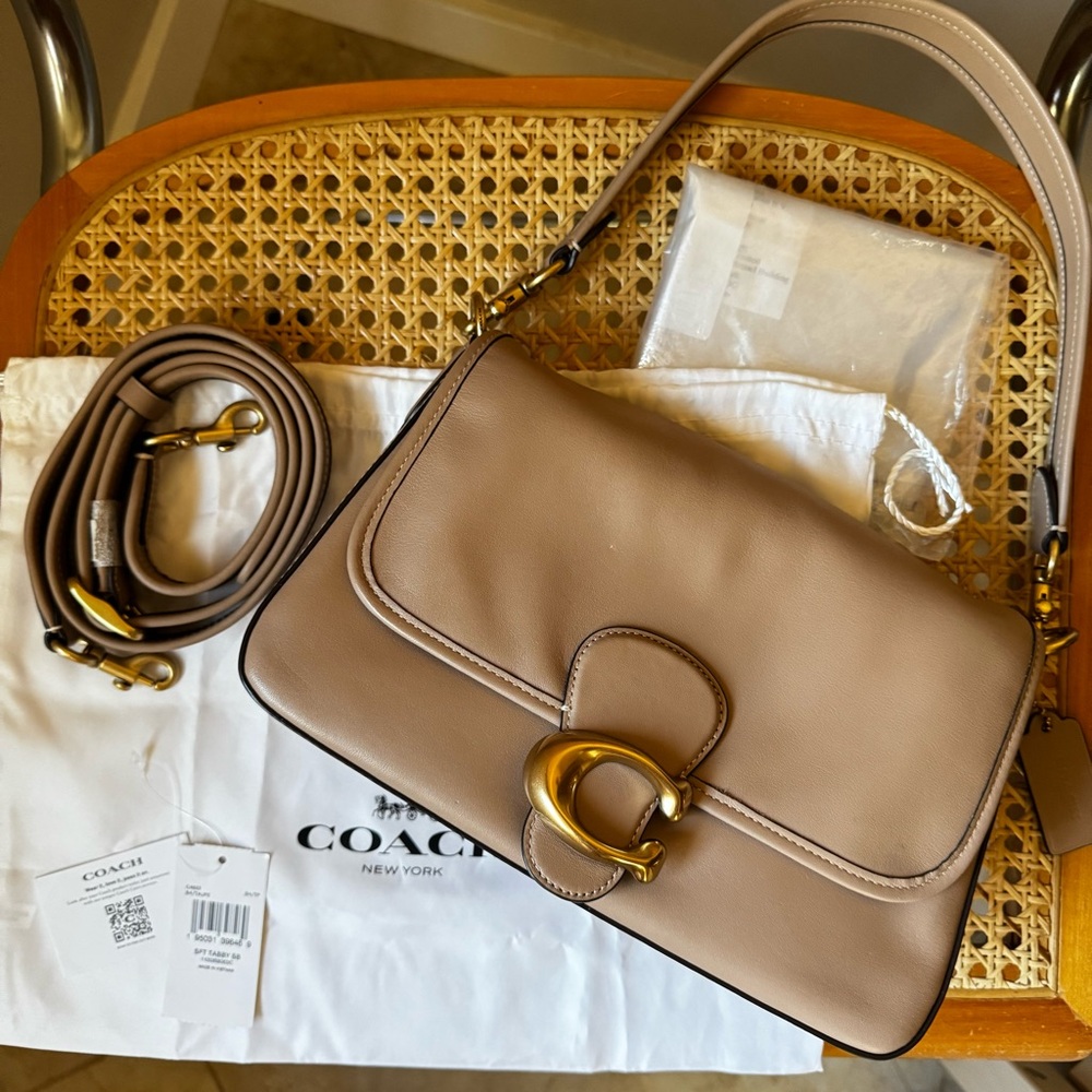 Coach Soft Tabby in Taupe